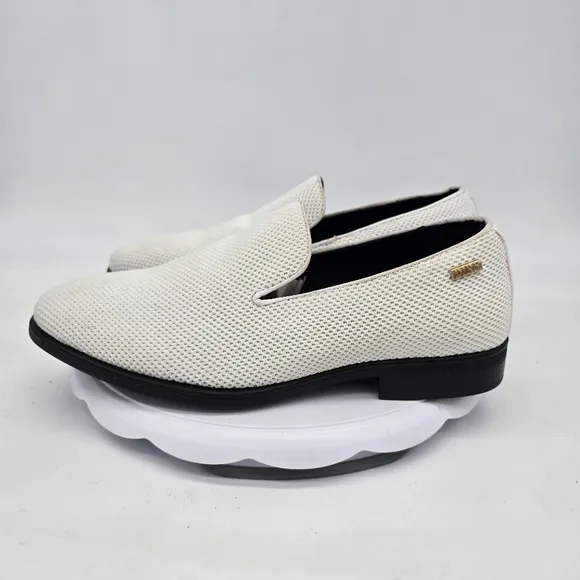 Dirk Dress Shoes Men 8 Tuxedo Slip-On Loafer Casual Oxford White