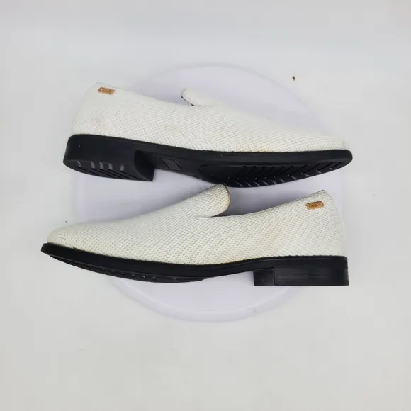 Dirk Dress Shoes Men 8 Tuxedo Slip-On Loafer Casual Oxford White