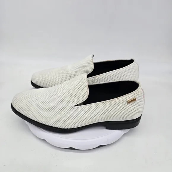 Dirk Dress Shoes Men 8 Tuxedo Slip-On Loafer Casual Oxford White