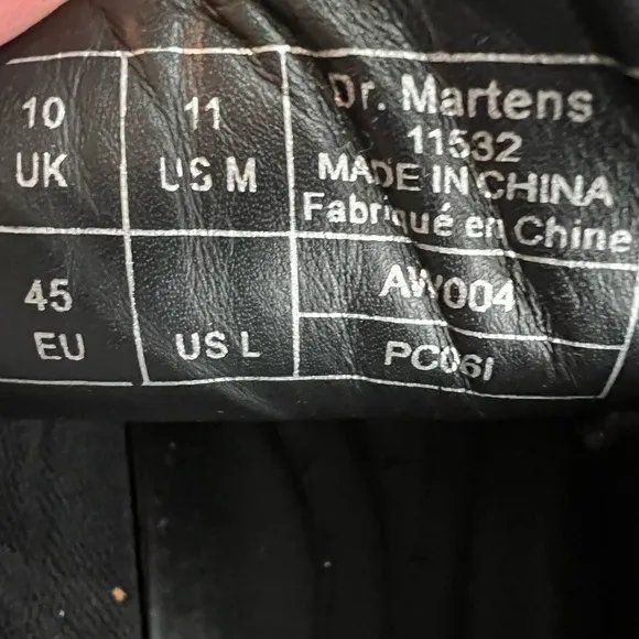 Doc Marten’s men’s size 10M black shoes, GUC, see photos. Chunky, goth, work