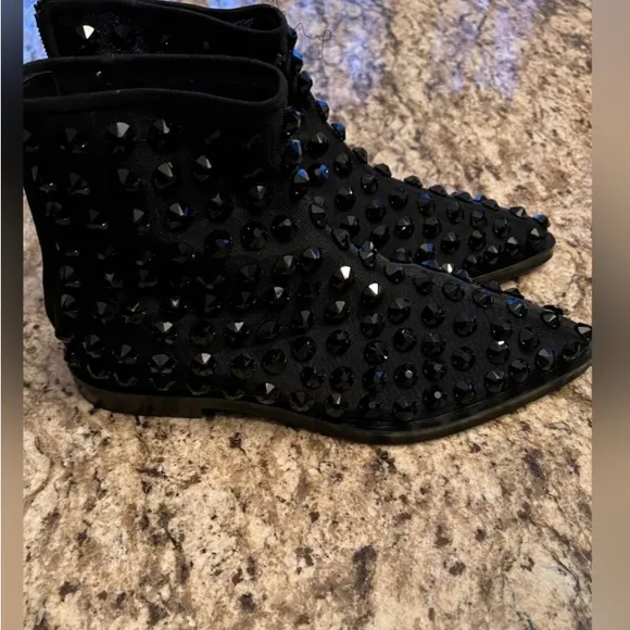 Dolce and Gabbana black gem boots New