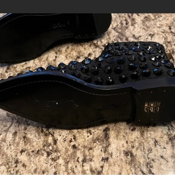 Dolce and Gabbana black gem boots New