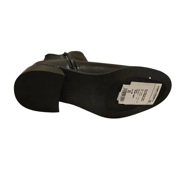 Dolce Vita Delilah Boots Chelsea Boot Black Smooth NEW Size 5.5