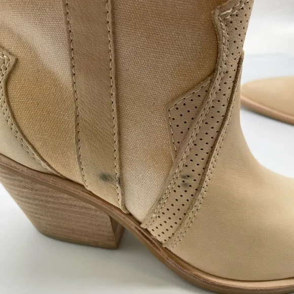 Dolce Vita Tall Navene Boots Vanilla Nubuck Size 6.5