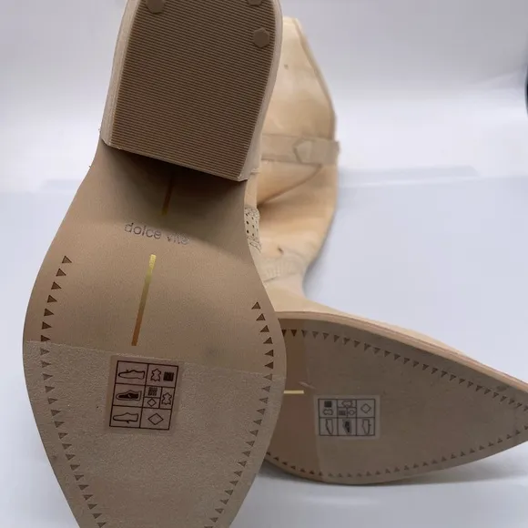 Dolce Vita Tall Navene Boots Vanilla Nubuck Size 6.5