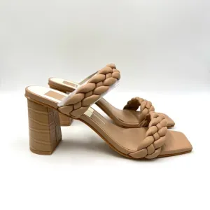 Dolce Vita Women's Paily Cafe Stella Braided Faux Vegan Leather Block Heels 10