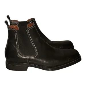Donald J Pliner Executive dress Chelsea boots black leather size 11.5 square toe