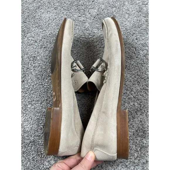 Donald Pliner Shoes Mens 10.5 Suede Loafer Slip On Preppy Casual Bit Bridle Flat