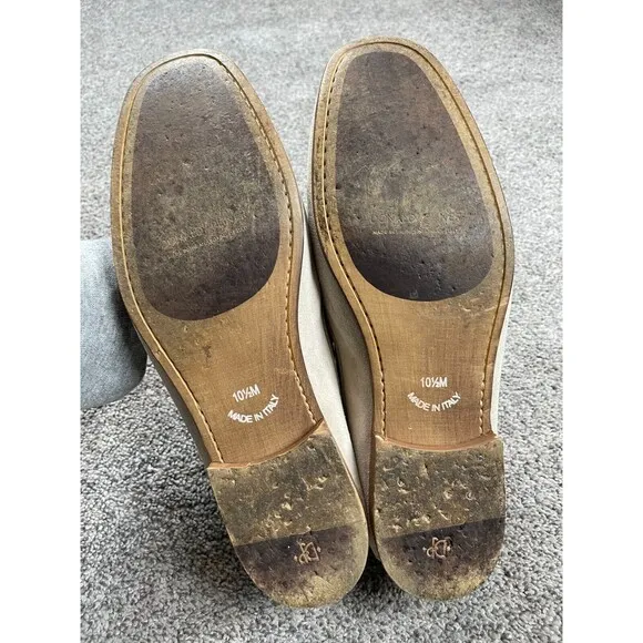 Donald Pliner Shoes Mens 10.5 Suede Loafer Slip On Preppy Casual Bit Bridle Flat