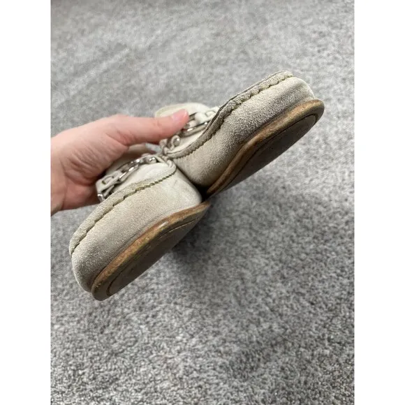 Donald Pliner Shoes Mens 10.5 Suede Loafer Slip On Preppy Casual Bit Bridle Flat