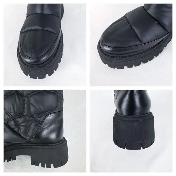 Dorothee Schumacher Boots Padded Perfection Womens 40 (US10) Black Puffer Winter