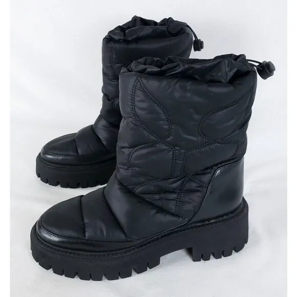 Dorothee Schumacher Boots Padded Perfection Womens 40 (US10) Black Puffer Winter