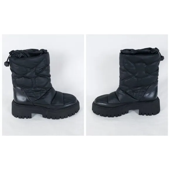 Dorothee Schumacher Boots Padded Perfection Womens 40 (US10) Black Puffer Winter