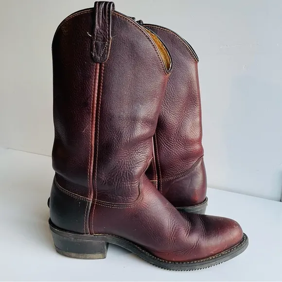 Double-H Boot Men's 12&quot; Leather Western Work Boot 1602 Size 10 EE Black Walnut
