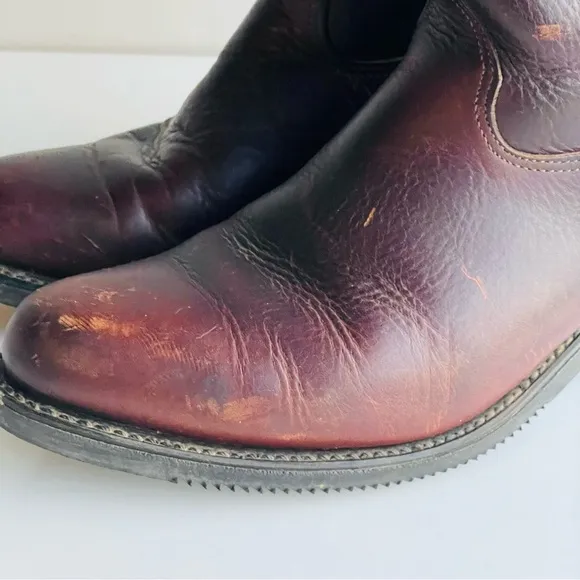 Double-H Boot Men's 12&quot; Leather Western Work Boot 1602 Size 10 EE Black Walnut