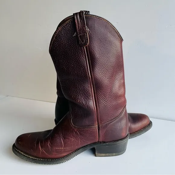 Double-H Boot Men's 12&quot; Leather Western Work Boot 1602 Size 10 EE Black Walnut