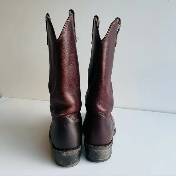 Double-H Boot Men's 12&quot; Leather Western Work Boot 1602 Size 10 EE Black Walnut