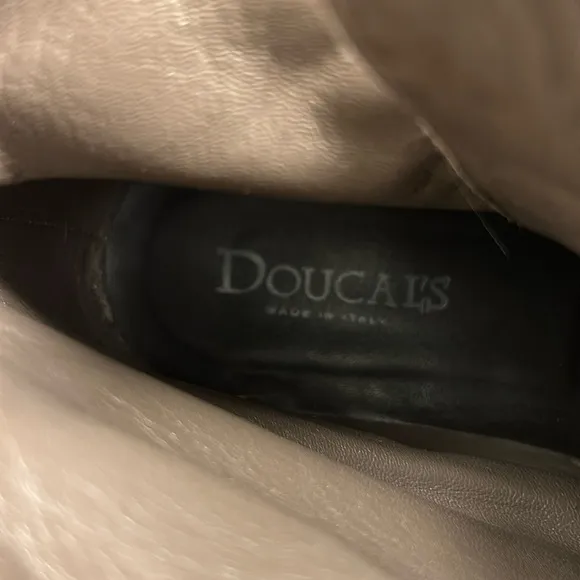 Doucal's Italian Brown Suede Leather Lace-Up Ankle Dress Boots