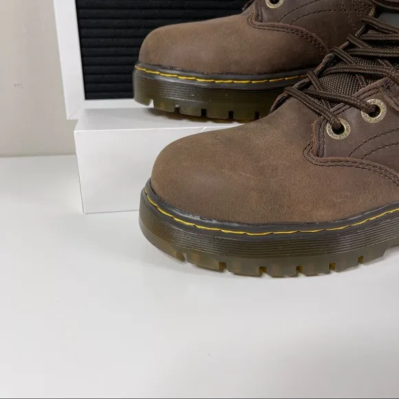 DR DOC MARTENS PLENUM WATERPROOF STEEL TOE WORK BOOTS WOMENS SIZE 5 LEATHER HIKE