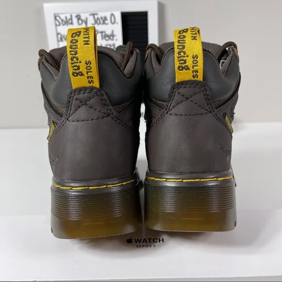 DR DOC MARTENS PLENUM WATERPROOF STEEL TOE WORK BOOTS WOMENS SIZE 5 LEATHER HIKE