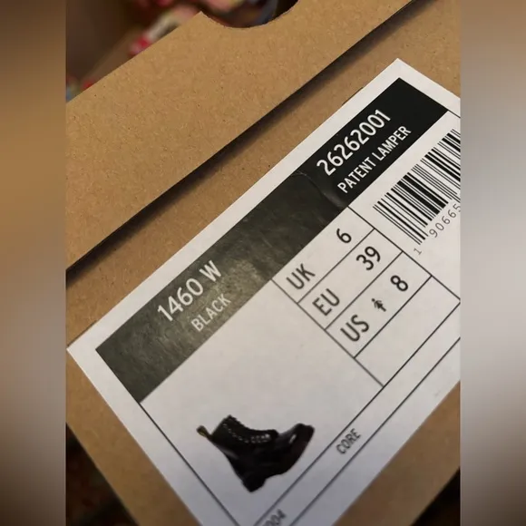 Dr. Martens 1460 W Patent Lamper Croc Embossed Boots