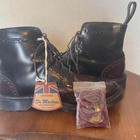 Dr Martens Antony 3 Tone Brogue Boot Made in England size 10