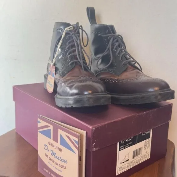 Dr Martens Antony 3 Tone Brogue Boot Made in England size 10