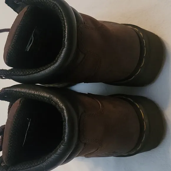 Dr. Martens boots Burnham Industrial brown 100% leather rubber soles