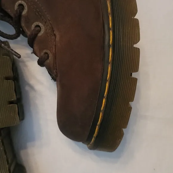 Dr. Martens boots Burnham Industrial brown 100% leather rubber soles