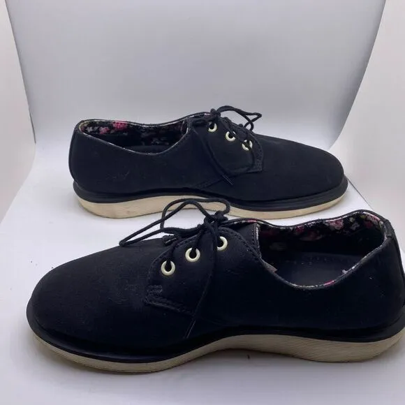 Dr. Martens Pierce Women's Size 9 Black Canvas Oxford Casual Shoes
