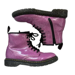 Dr. Martens Pink sparkly glitter metallic combo boots Size US2