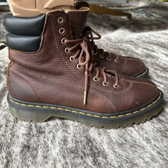 Dr Martens Santo Padded Collar Brown Leather Boot