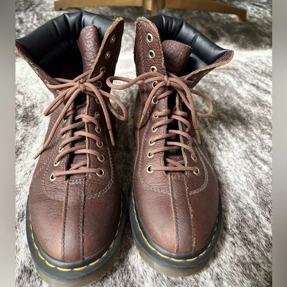 Dr Martens Santo Padded Collar Brown Leather Boot