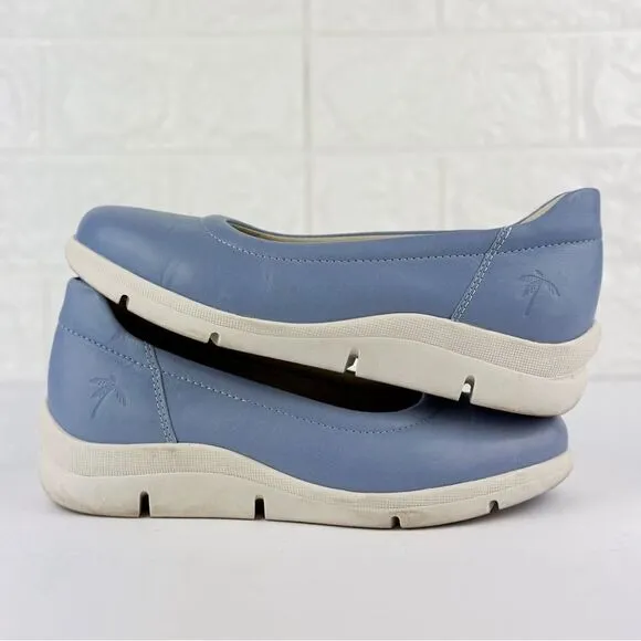 Dromedaris Blue Slip-On Leather Shoes wedge Vanessa US 6.5 - 7