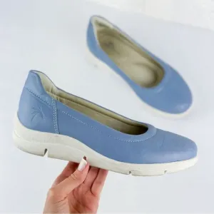 Dromedaris Blue Slip-On Leather Shoes wedge Vanessa US 6.5 - 7
