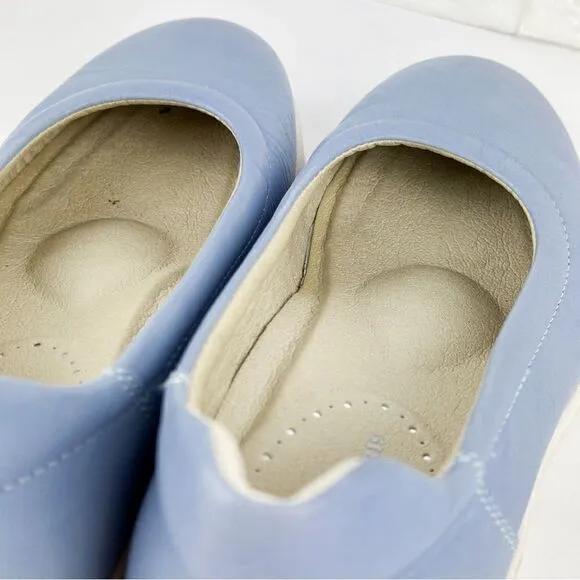 Dromedaris Blue Slip-On Leather Shoes wedge Vanessa US 6.5 - 7