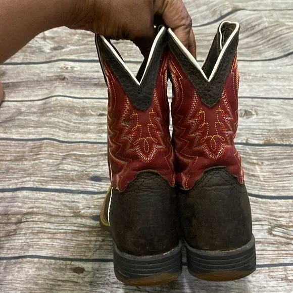 Durango Unisex Big Kids Lil' Rebel Pro Western Boots, Red sz 2