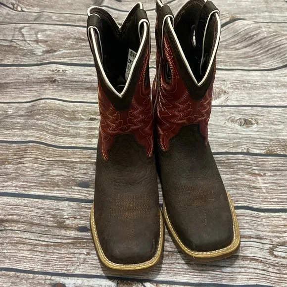 Durango Unisex Big Kids Lil' Rebel Pro Western Boots, Red sz 2