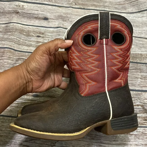 Durango Unisex Big Kids Lil' Rebel Pro Western Boots, Red sz 2