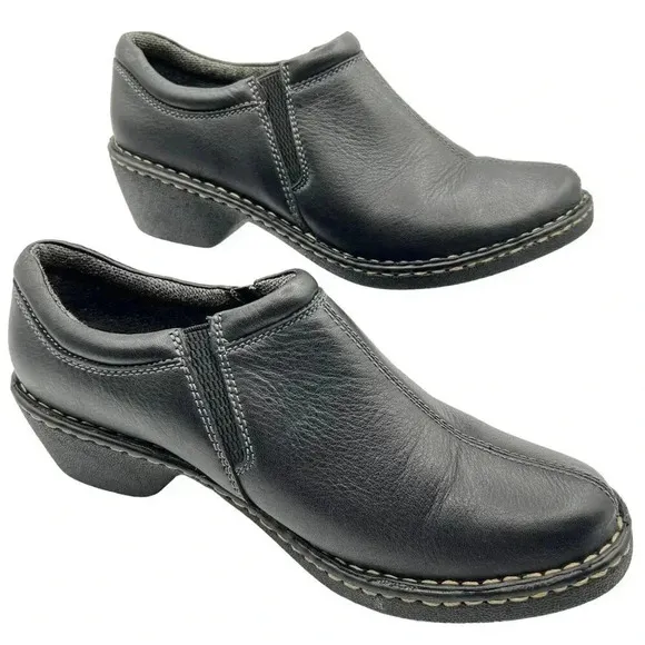 Eastland 10W Womens Black SlipOn Shoes Amore Full Graine Leather Casual Comfort