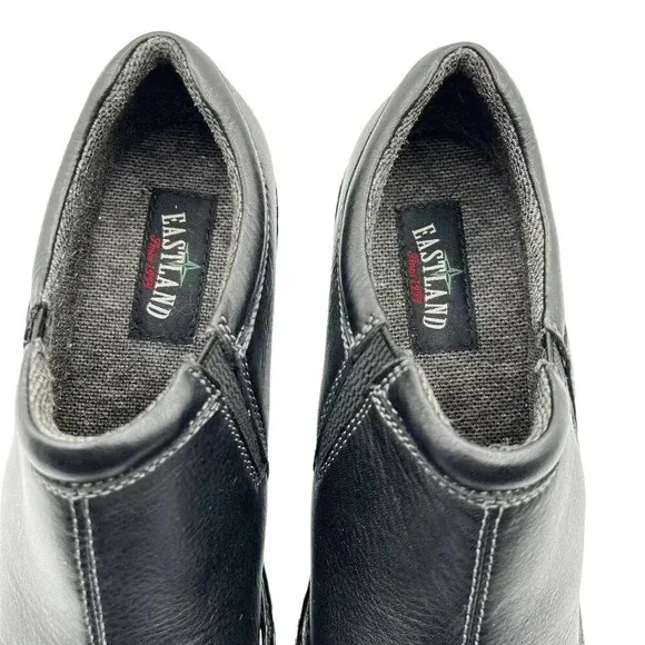 Eastland 10W Womens Black SlipOn Shoes Amore Full Graine Leather Casual Comfort