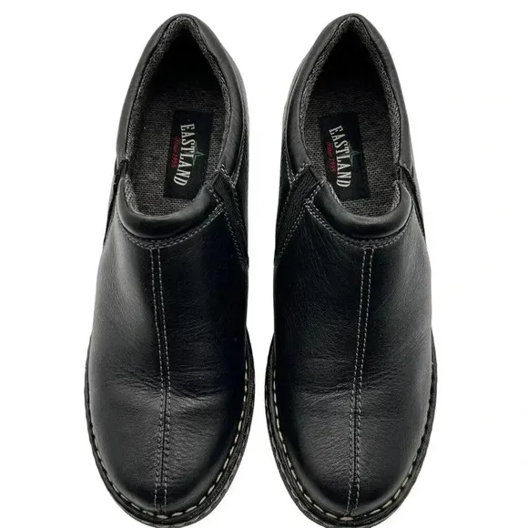 Eastland 10W Womens Black SlipOn Shoes Amore Full Graine Leather Casual Comfort