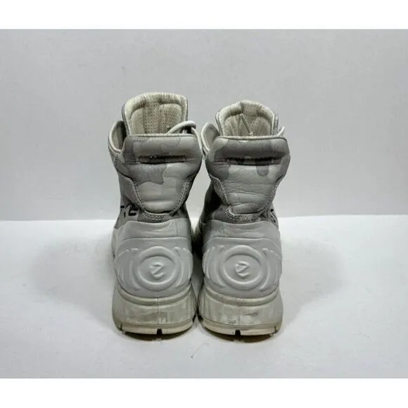 ECCO Exostrike Womens Size 7 / 7.5 Gray Camouflage Leather Hiking Trail Boots
