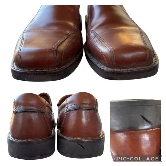 ECCO Jersey Loafer Mens Size 9 EU 42 Slip On Casual Light Brown Tan Dress Shoes