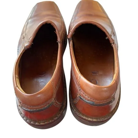 ECCO Jersey Loafer Mens Size 9 EU 42 Slip On Casual Light Brown Tan Dress Shoes