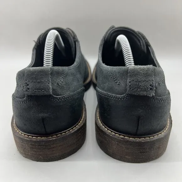 ECCO Kenton Wingtip Brogue Shoes Men Size 10 Blue Nubuck Leather Casual Oxford