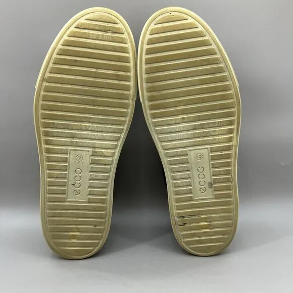 ECCO Kyle Slip On Sneakers Men Size 9.5 US, 43 EU Brown Leather Comfort Shoes