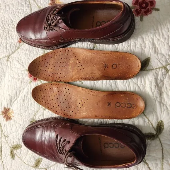 Ecco Leather Apron Casual Lace Up Shoes U.S. 11/11.5 EU 45