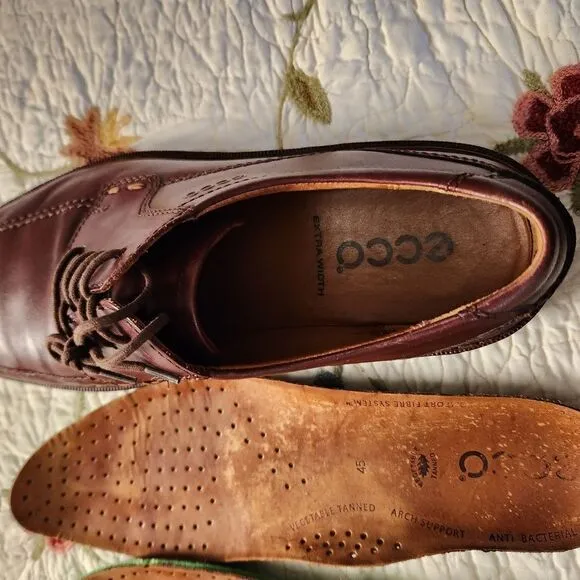 Ecco Leather Apron Casual Lace Up Shoes U.S. 11/11.5 EU 45