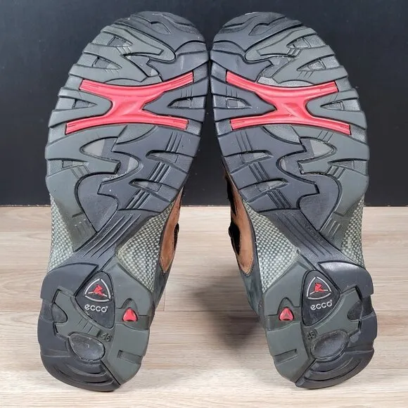 Ecco Receptor Hiking Shoes Mens Size 12 12.5 US Brown Black Gore-Tex Outdoor